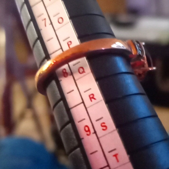 ORISSA RHODOLITE GARNET, NATURAL WHITE & CHAMPAGNE DIAMONDS - Picture 7 of 7